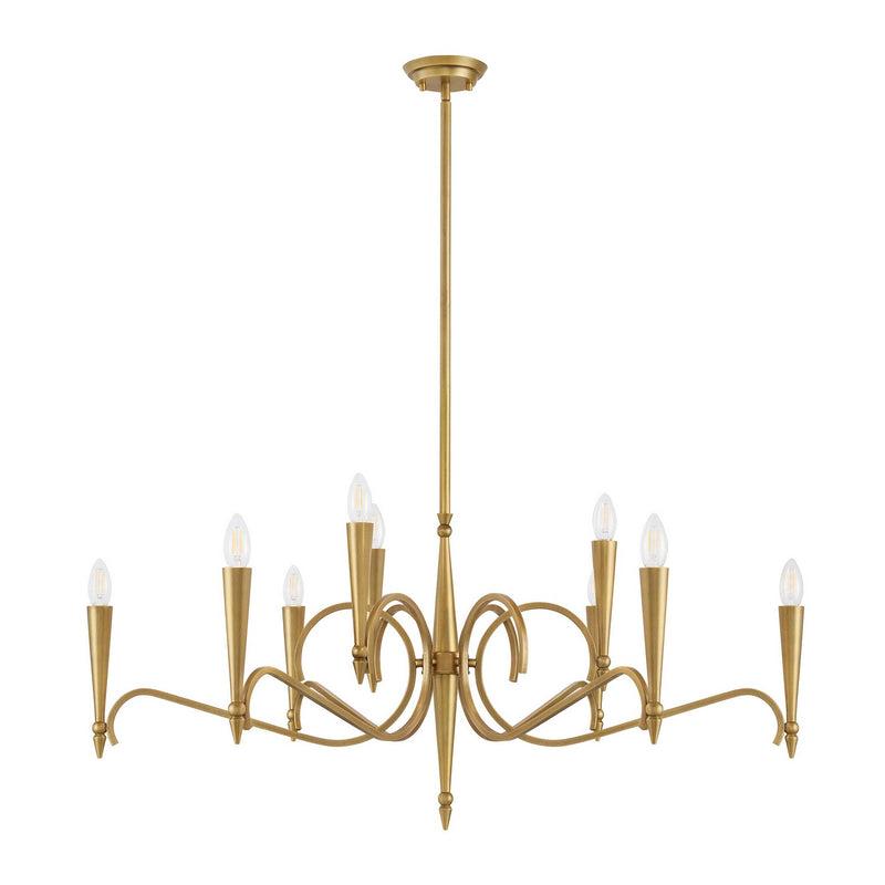 Savoy House 1-9417-9-220 Nine Light Chandelier, Riviera Brass (2)