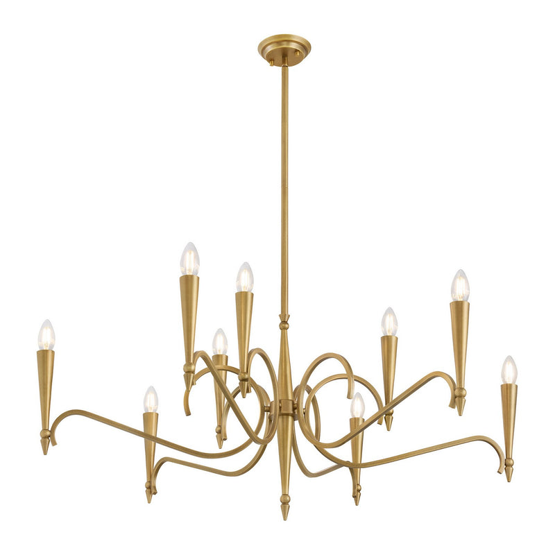 Savoy House 1-9417-9-220 Nine Light Chandelier, Riviera Brass (5)