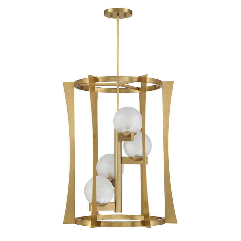 Savoy House 3-1018-4-322 Four Light Pendant, Warm Brass (2)