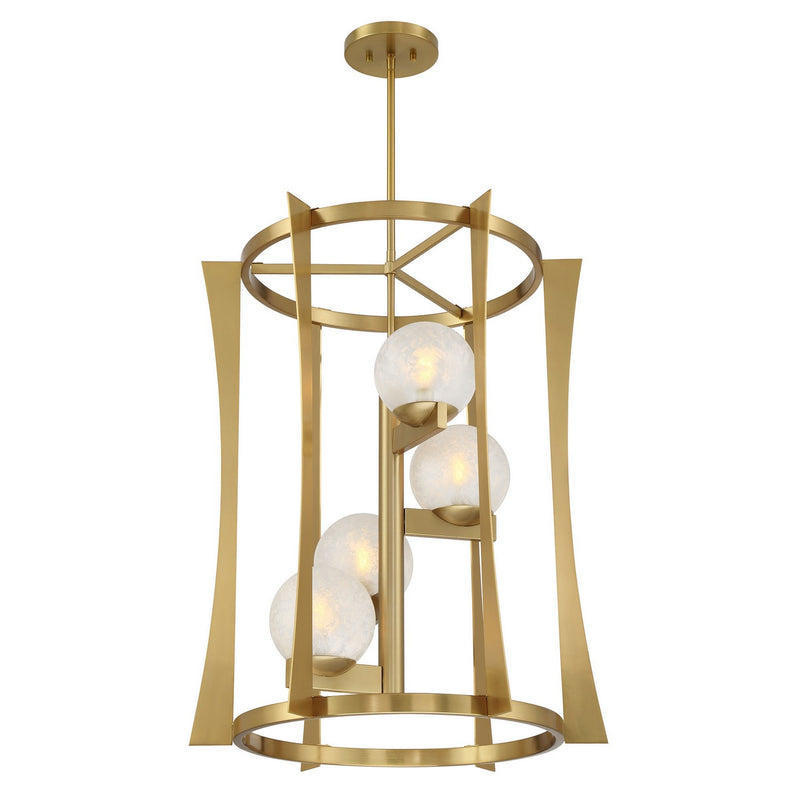 Savoy House 3-1018-4-322 Four Light Pendant, Warm Brass (3)