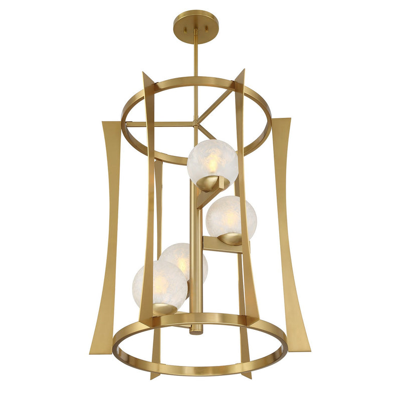 Savoy House 3-1018-4-322 Four Light Pendant, Warm Brass (4)