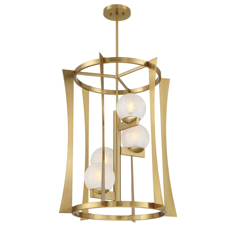 Savoy House 3-1018-4-322 Four Light Pendant, Warm Brass (5)
