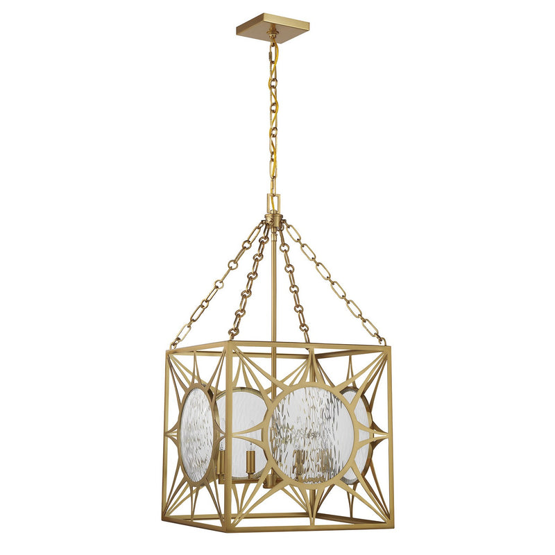 Savoy House 3-5063-4-322 Four Light Pendant, Warm Brass (2)