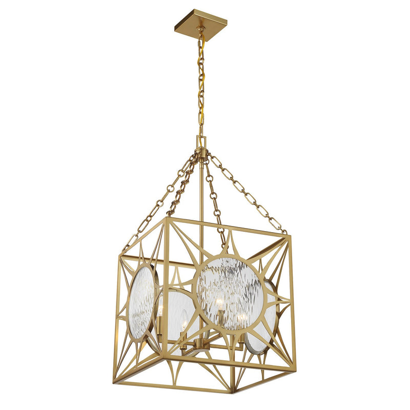 Savoy House 3-5063-4-322 Four Light Pendant, Warm Brass (3)