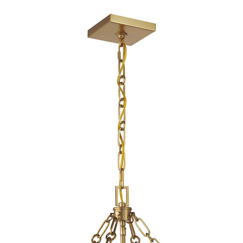 Savoy House 3-5063-4-322 Four Light Pendant, Warm Brass (6)