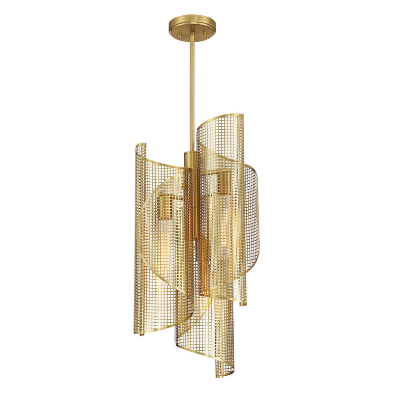 Savoy House 3-8033-3-322 Three Light Pendant, Warm Brass (3)