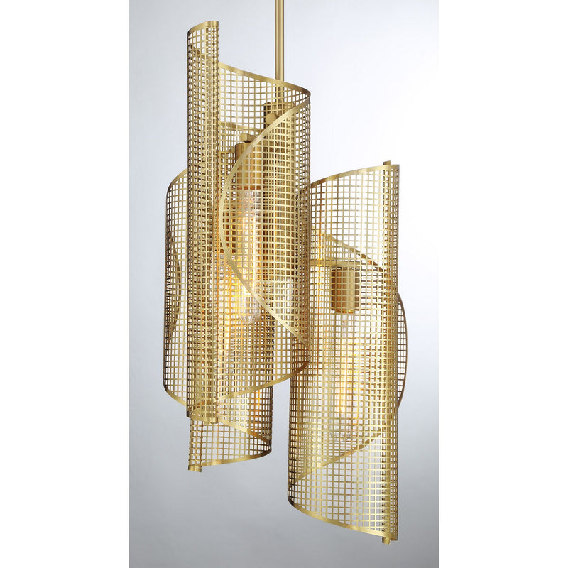 Savoy House 3-8033-3-322 Three Light Pendant, Warm Brass (6)