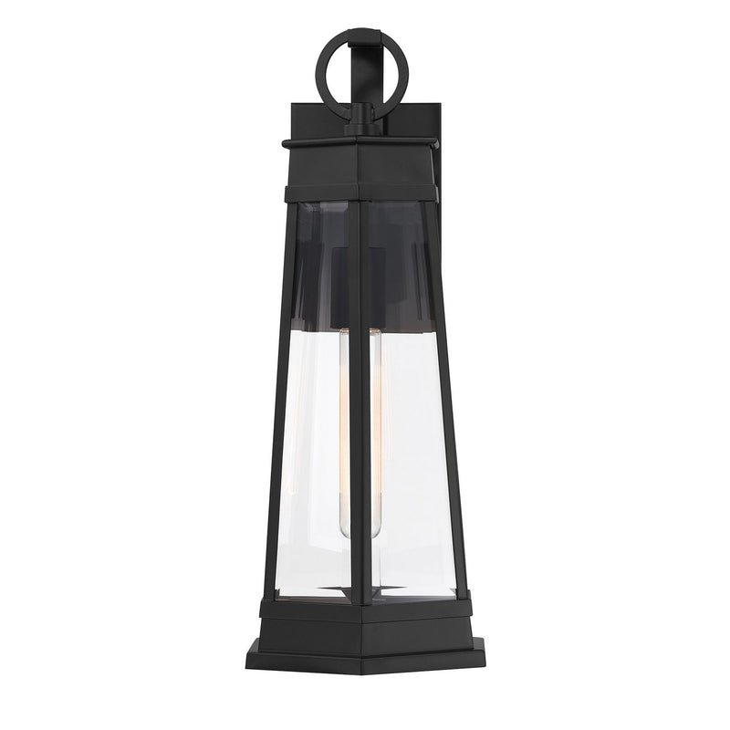 Savoy House 5-205-BK One Light Outdoor Wall Lantern, Matte Black (3)