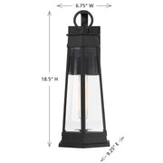 Savoy House 5-205-BK One Light Outdoor Wall Lantern, Matte Black (6)