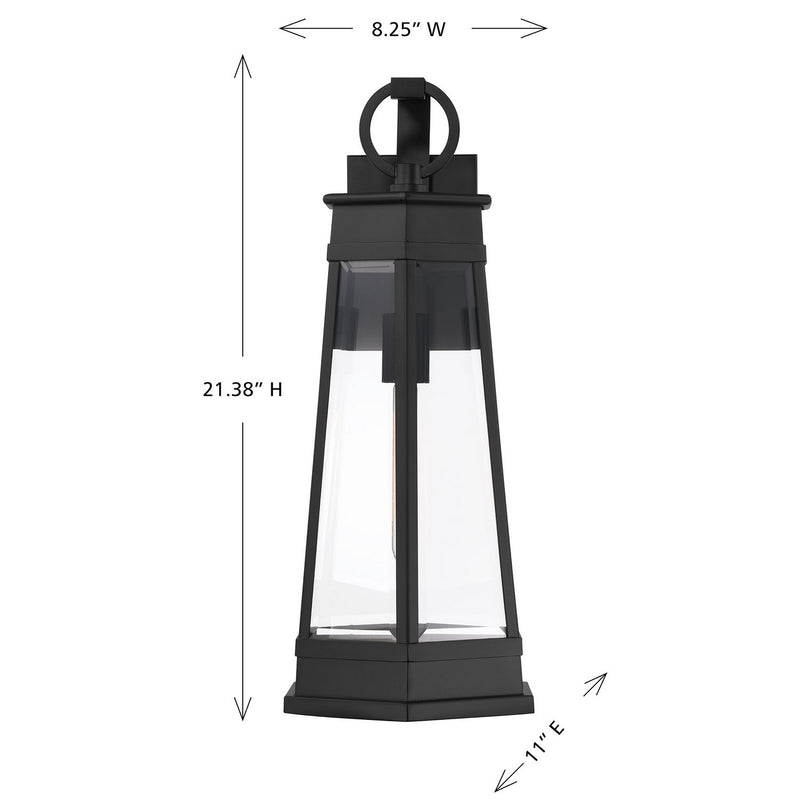 Savoy House 5-206-BK One Light Outdoor Wall Lantern, Matte Black (6)