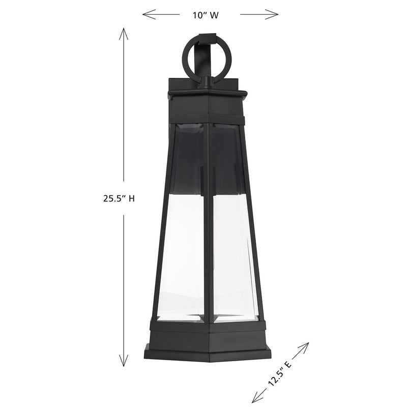 Savoy House 5-207-BK One Light Outdoor Wall Lantern, Matte Black (6)