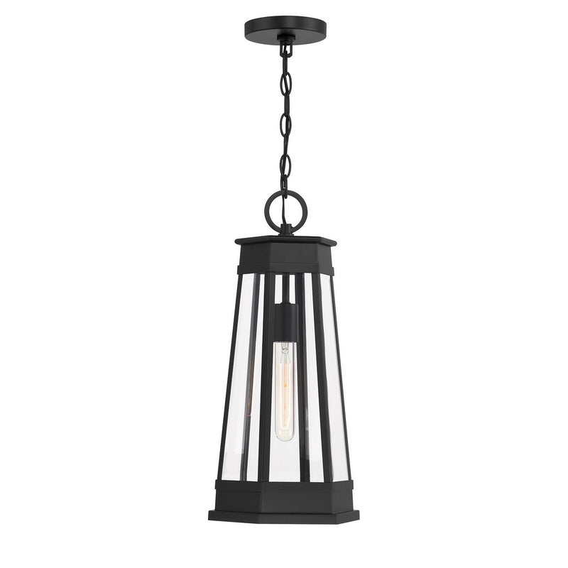 Savoy House 5-208-BK One Light Outdoor Hanging Lantern, Matte Black (4)