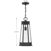 Savoy House 5-208-BK One Light Outdoor Hanging Lantern, Matte Black (6)