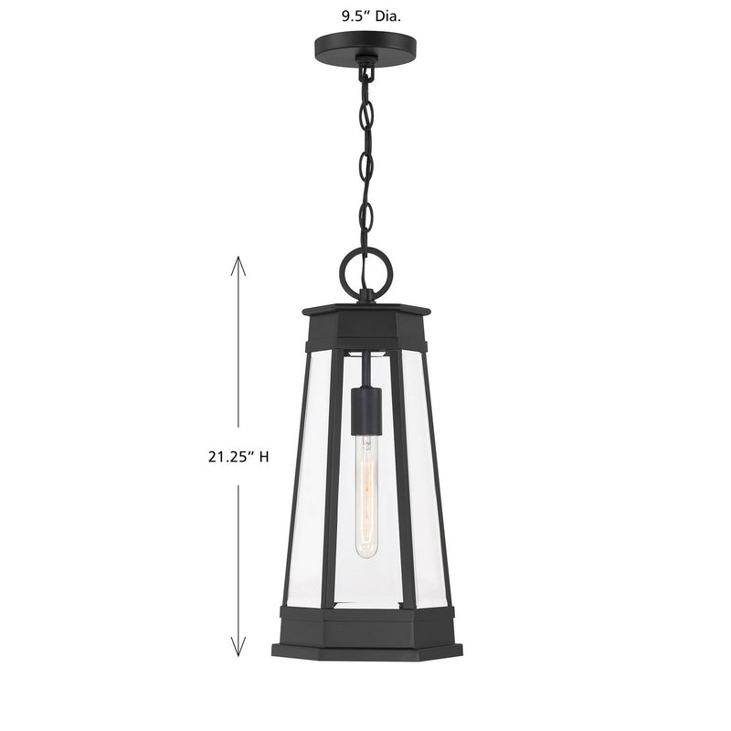 Savoy House 5-208-BK One Light Outdoor Hanging Lantern, Matte Black (6)