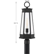 Savoy House 5-209-BK One Light Outdoor Post Lantern, Matte Black (6)