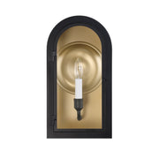 Savoy House 5-410-331 One Light Outdoor Wall Lantern, Matte Black w/Vintage Gold (2)
