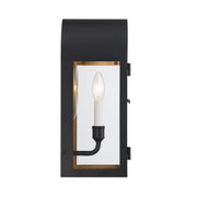 Savoy House 5-410-331 One Light Outdoor Wall Lantern, Matte Black w/Vintage Gold (5)