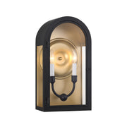 Savoy House 5-411-331 Two Light Outdoor Wall Lantern, Matte Black w/Vintage Gold (3)