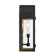 Savoy House 5-411-331 Two Light Outdoor Wall Lantern, Matte Black w/Vintage Gold (5)