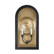 Savoy House 5-412-331 Two Light Outdoor Wall Lantern, Matte Black w/Vintage Gold (2)