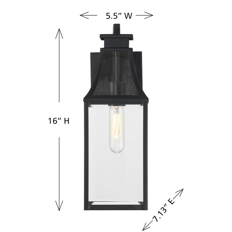 Savoy House 5-605-BK One Light Outdoor Wall Lantern, Matte Black (6)