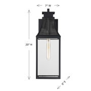 Savoy House 5-606-BK One Light Outdoor Wall Lantern, Matte Black (6)