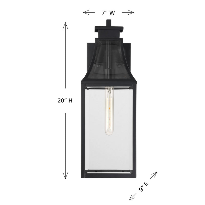 Savoy House 5-606-BK One Light Outdoor Wall Lantern, Matte Black (6)