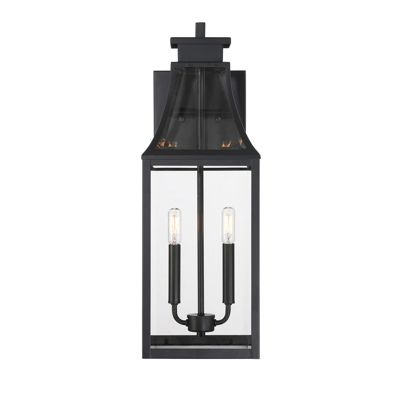 Savoy House 5-607-BK Two Light Outdoor Wall Lantern, Matte Black (3)