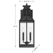 Savoy House 5-607-BK Two Light Outdoor Wall Lantern, Matte Black (6)