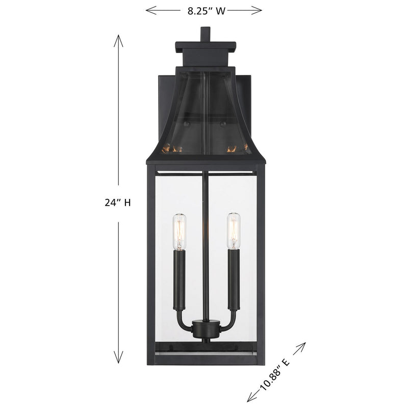 Savoy House 5-607-BK Two Light Outdoor Wall Lantern, Matte Black (6)