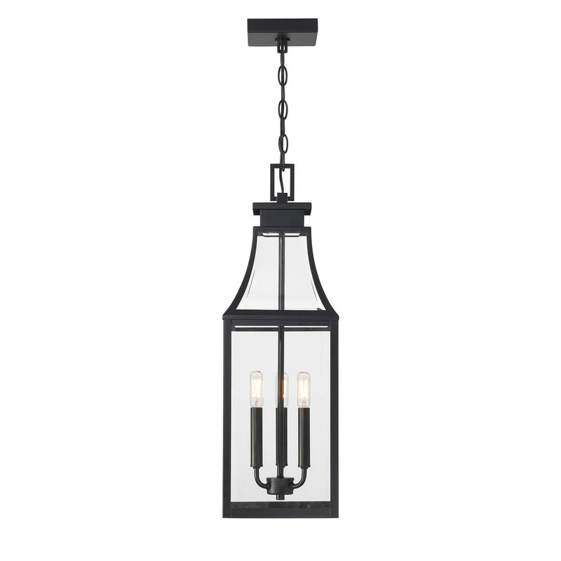 Savoy House 5-608-BK Three Light Outdoor Hanging Lantern, Matte Black (4)