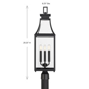 Savoy House 5-609-BK Three Light Outdoor Post Lantern, Matte Black (6)