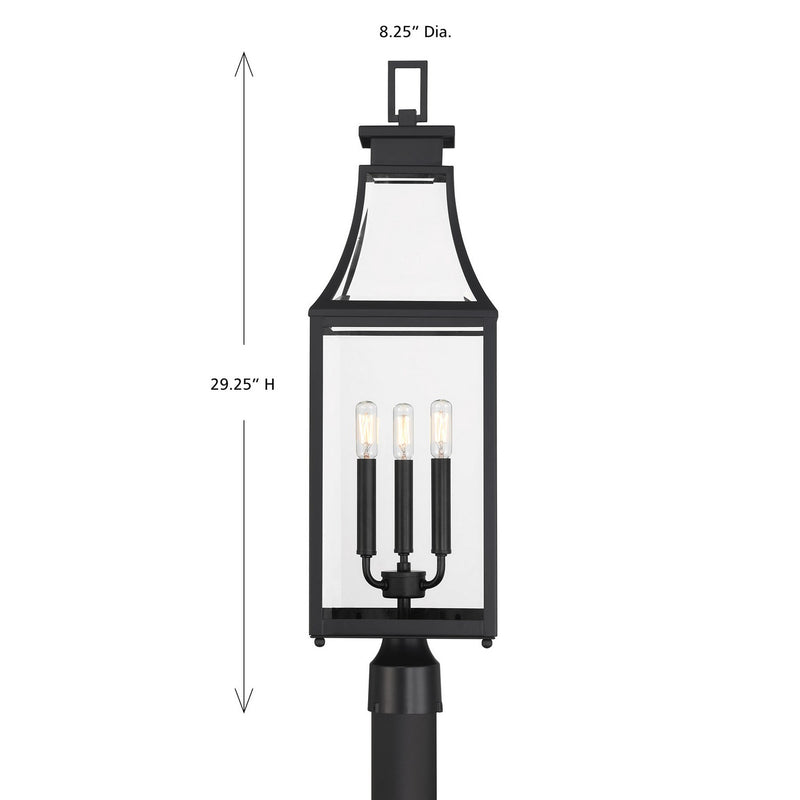 Savoy House 5-609-BK Three Light Outdoor Post Lantern, Matte Black (6)