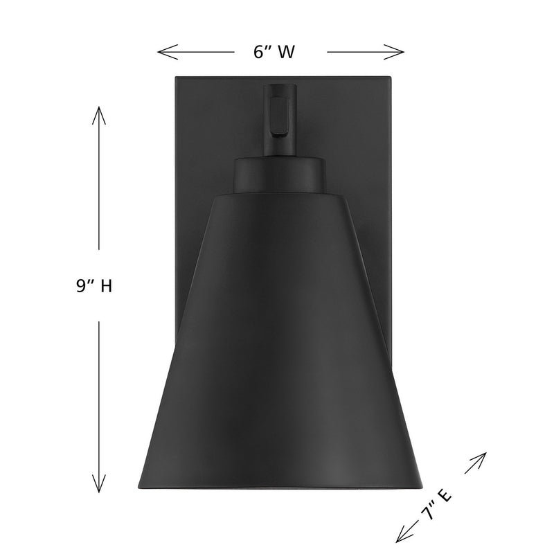 Savoy House 5-805-DS-BK One Light Outdoor Wall Lantern, Matte Black (6)