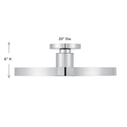 Savoy House 6-2969-1-11 LED Semi-Flush Mount, Chrome (6)