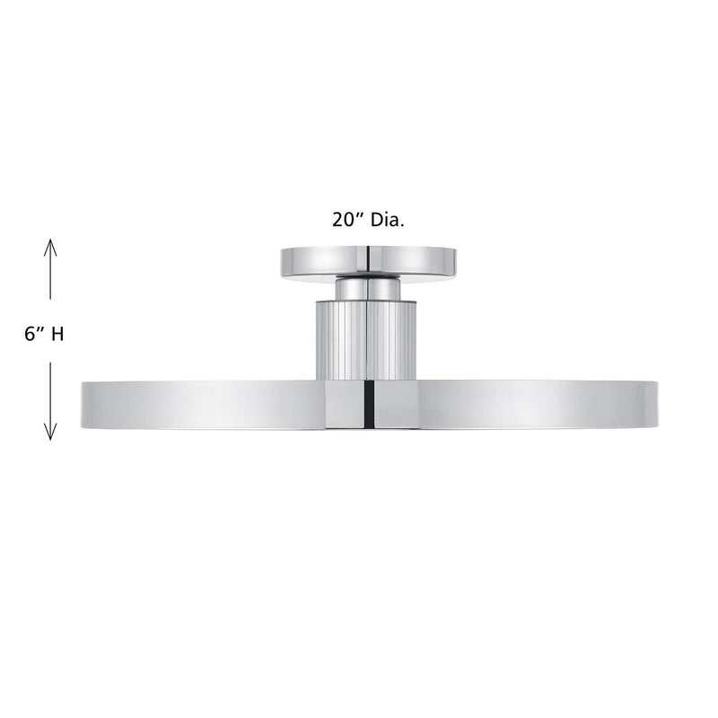 Savoy House 6-2969-1-11 LED Semi-Flush Mount, Chrome (6)