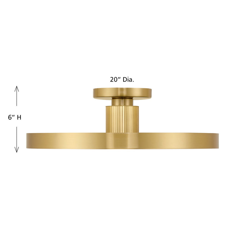 Savoy House 6-2969-1-322 LED Semi-Flush Mount, Warm Brass (6)