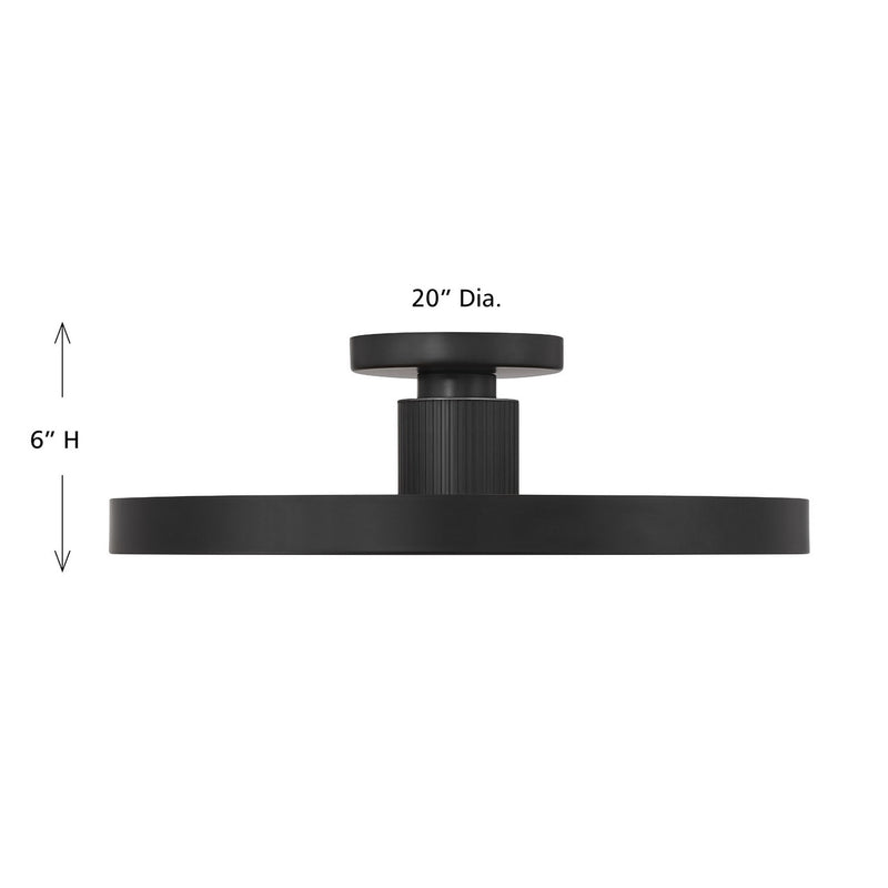 Savoy House 6-2969-1-89 LED Semi-Flush Mount, Matte Black (6)