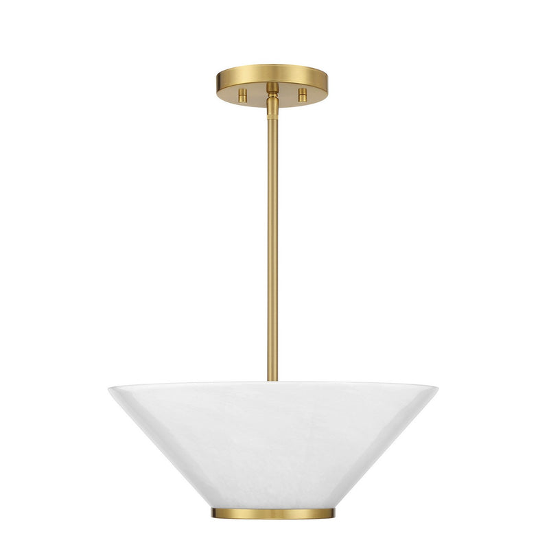 Savoy House 6-4012-3-322 Three Light Convertible Semi-Flush /Pendant, Warm Brass (3)