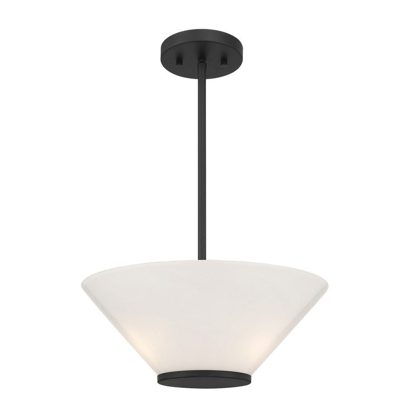 Savoy House 6-4012-3-89 Three Light Convertible Semi-Flush /Pendant, Matte Black (5)