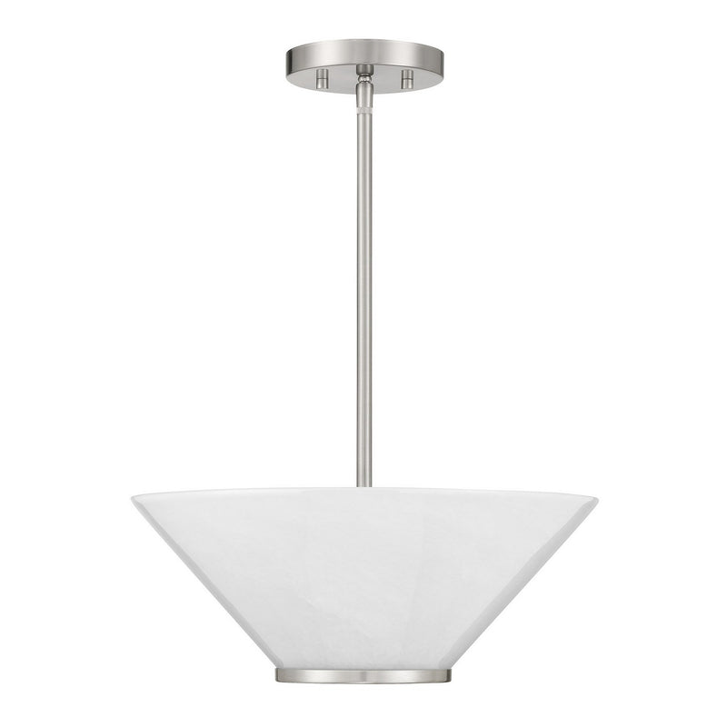 Savoy House 6-4012-3-SN Three Light Convertible Semi-Flush /Pendant, Satin Nickel (3)