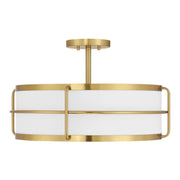 Savoy House 6-4193-4-322 Four Light Semi-Flush Mount, Warm Brass (2)