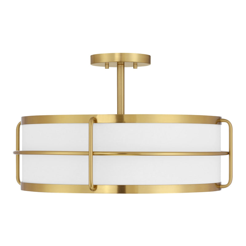 Savoy House 6-4193-4-322 Four Light Semi-Flush Mount, Warm Brass (2)
