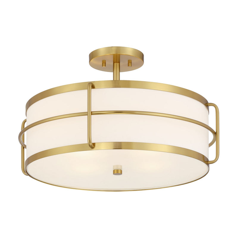 Savoy House 6-4193-4-322 Four Light Semi-Flush Mount, Warm Brass (3)