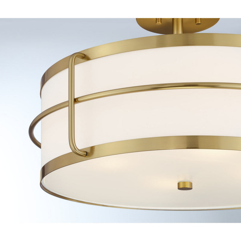 Savoy House 6-4193-4-322 Four Light Semi-Flush Mount, Warm Brass (6)