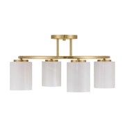 Savoy House 6-4693-4-322 Four Light Semi-Flush Mount, Warm Brass (2)
