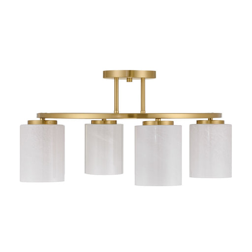 Savoy House 6-4693-4-322 Four Light Semi-Flush Mount, Warm Brass (2)