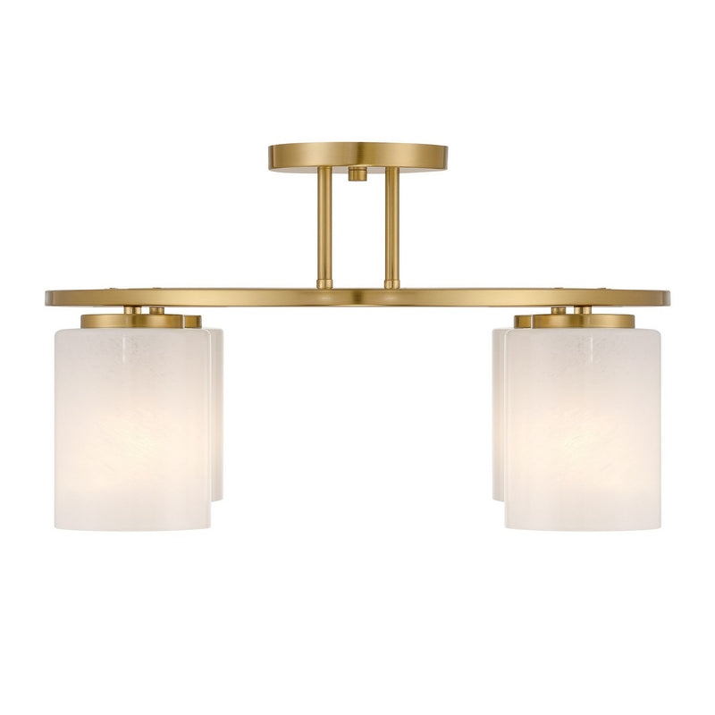 Savoy House 6-4693-4-322 Four Light Semi-Flush Mount, Warm Brass (3)