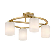 Savoy House 6-4693-4-322 Four Light Semi-Flush Mount, Warm Brass (4)