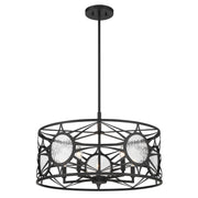 Savoy House 6-5065-5-89 Five Light Convertible Semi-Flush /Pendant, Matte Black (3)
